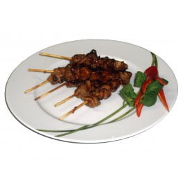 Brochettes de poulet caramélisé Brochettes de poulet caramélisé